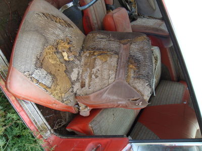 The interior needs work but it has swivel seats! 
